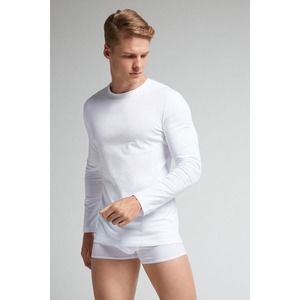 NW Intimissimi Uomo Superior Cotton Long Sleeve Top in White sz Large